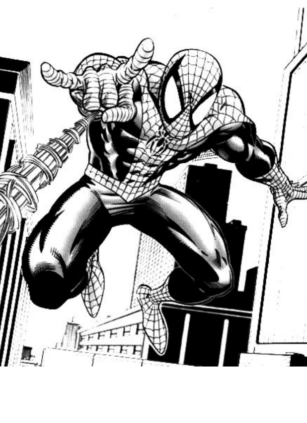 Ausmalbilder Spider-Man fra i palazzi zum Drucken und Frben 