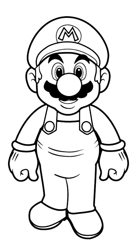 Ausmalbilder die Super Mario Bros zum Drucken und Frben