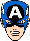 Maske von Captain America zum Ausschneiden