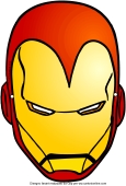 Maske von Iron-Man zum Ausschneiden